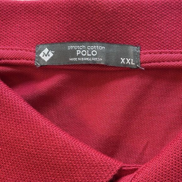 Member's Mark Men's Classic Fit Stretch Cotton Long Sleeve Pique Polo Red XXL - Picture 7 of 11